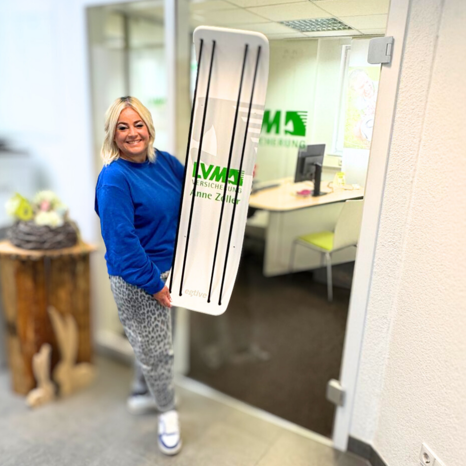 Mit einem Individuellen Branding des egtive-BOARDs wird Sie Ihr Engagement für die Gesundheit der Mitarbeiter noch sichtbarer